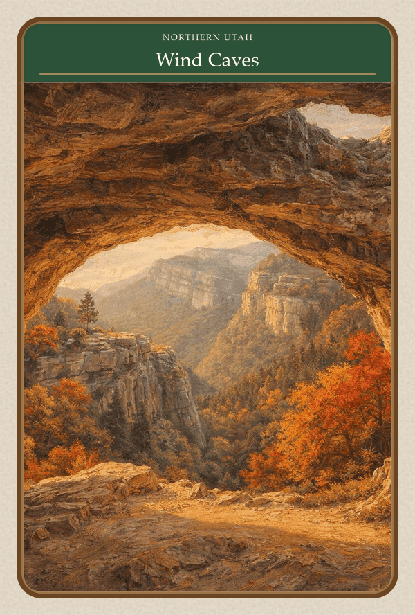 Wind Caves trail card - front