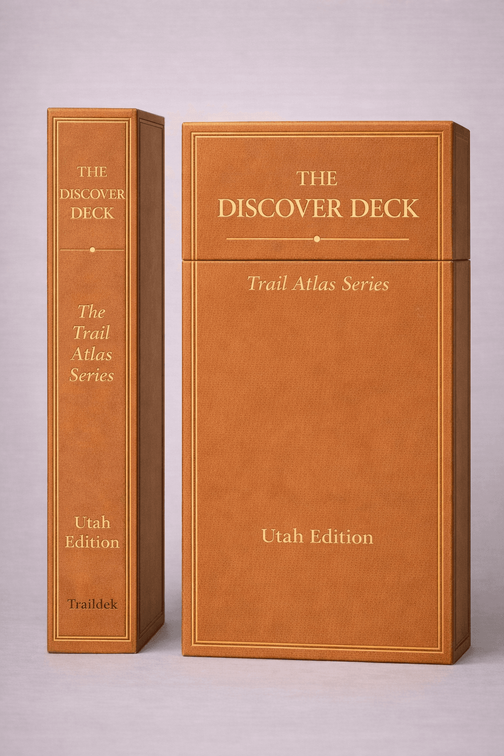 The Discover Deck box front and spine — Trail Atlas Series, Utah Edition